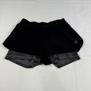 Adidas Running‎ Shorts Black ClimaLite Athletic Workout Small Biker Shorts